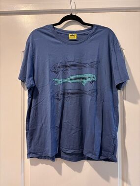 Blue Short-Sleeve Graphic Fish Tee